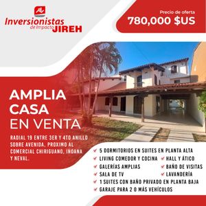 Hermosa Y Amplia Casa Sobre Avenida En Venta