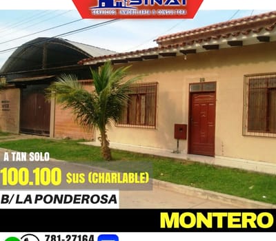 Montero-casa En Venta Primer Anillo -zona Pavimentada