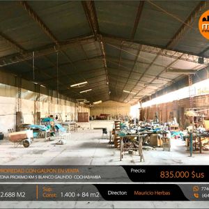 Gran Propiedad En Venta Como Lote Con Galpón, Oficinas Cerca Blanco Galindo Km5 