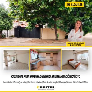 Casa Amplia De 2 Plantas En Alquiler – Urbanizacion Cañoto 