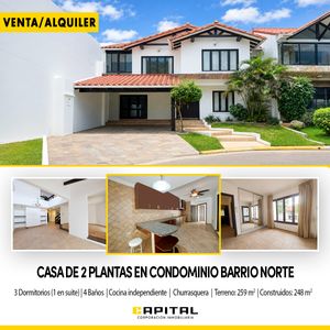 Casa En Alquiler O Venta En Condominio Barrio Norte