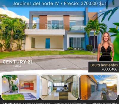 Hermosa Casa En Venta En Condominio Jardines Del Norte IV