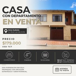 Casa En Venta Con Departamento Independiente 