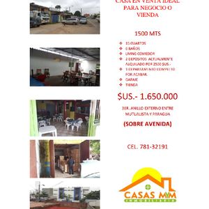 Casa En Venta Ideal Para Negocio O Vivienda