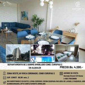 Completamente Amoblado Departamento 2 Dormitorios ,av Roca Coronado