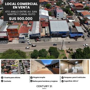 Local Comercial En Venta Sobre 4to Anillo 