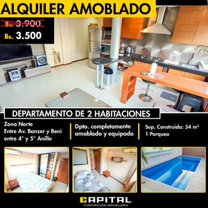 Departamento Amoblado Y Equipado Zona Av Beni