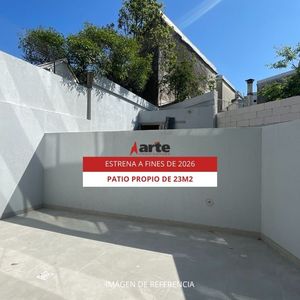 Venta De Apartameno De 1 Dormitorio Con 23m2 De Patio En El Centro!