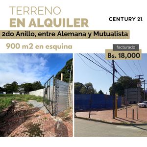 Terreno En Alquiler Sobre El 2do Anillo Mutualista Y Alemana