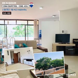 En Alquiler Departamento Cond. Azul