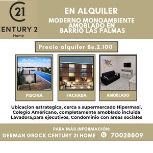 Barrio Las Palmas,monoamiente Amoblado Alquiler