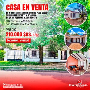 Casa En Venta – Zona Norte, Av. Alemana Y 2 De Agosto