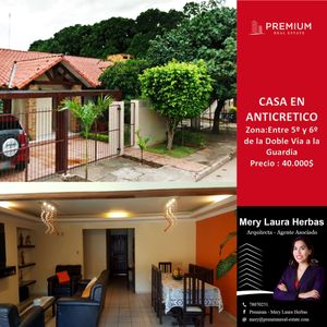 Casa En Anticretico Entre 5º Y 6º De La Doble Via A La Guardia