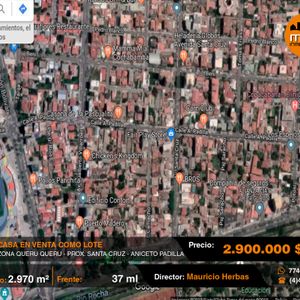 Propiedad En Venta Sobre 2.970 M2 Zona Queru Queru Bajo 