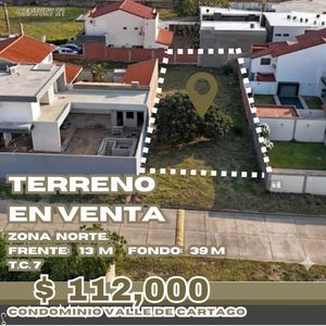  Terreno Exclusivo Condominio Valle Del Cártago
