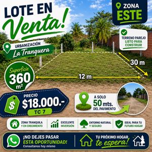 Terreno En Venta – Urbanización La Tranquera | Zona Este