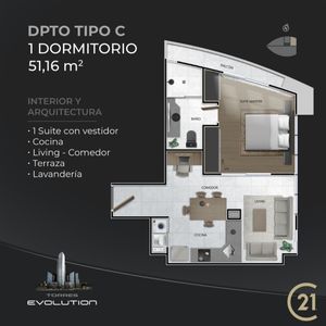 Departamento De 1 Dormitorio En Venta