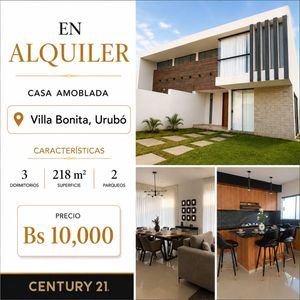 Casa Amoblada En Villa Bonita En Alquiler Urubo