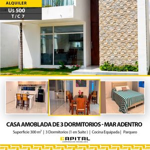 Casa Amoblada En Alquiler – Mar Adentro