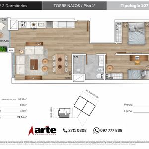 Venta De Apartamento De 2 Dormitorios Con Terraza Al Frente En El Prado!