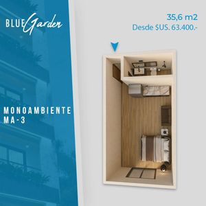 Monoambiente, Blue Garden, (tc:6,97)