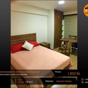 Alquiler Monoambiente Amoblado Queru Queru Cerca Unifranz 