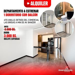 Departamento En Alquiler A Estrenar 1 Dormitorio Con Balcon