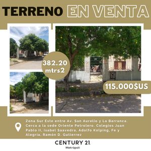 Terreno En Venta De 382 Metros 3er Anillo