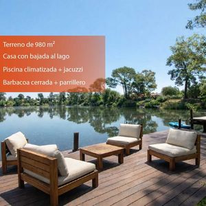 Venta Casa Sobre El Lago - 4 Dormitorios - Piscina Climatizada - Barbacoa Y Parrillero