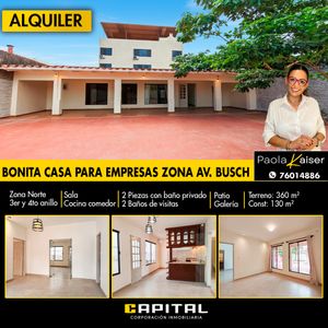 Casa En Alquiler Zona Norte Av Busch