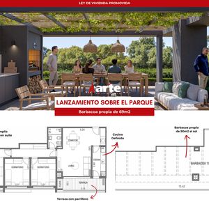 Venta De Apartamento De 3 Dormitorios Sobre El Parque Con 90m2 De Barbacoa Propia
