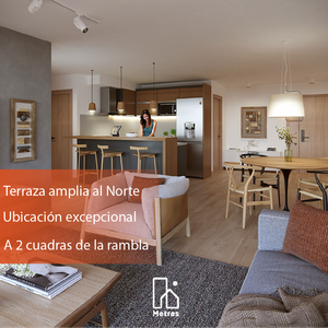 Venta Apartamento 1 Dormitorio Pocitos - Terraza Norte - A 2 Cuadras De La Rambla - Garaje Opcional