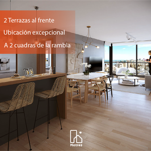 Venta Apartamento 2 Dormitorios Pocitos - 2 Terrazas Al Frente + 2 Baños - A 2 Cuadras De La Rambla - Garaje Opcional