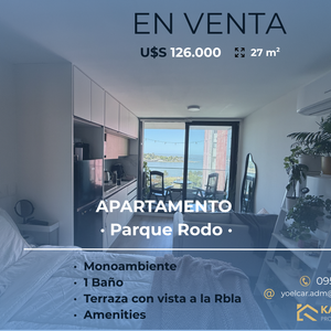 Apartamento Monoambiente Con Terraza A La Rambla De Parque Rodó