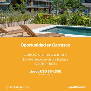 Apartamento 3 Dormitorios Piso 1, Con Garaje - Unidad 105b - Costanera Village