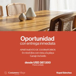 Apartamento 3 Dormitorios Piso 2 Con Garaje - Unidad 204b - Costanera Village