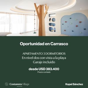 Apartamento 3 Dormitorios Piso 2 Con Garaje - Unidad 205b - Costanera Village