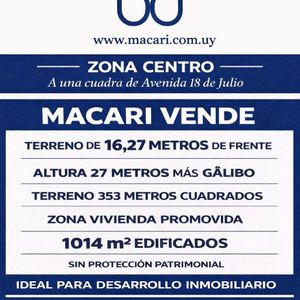 Terreno Para Desarrollo En Zona Centro