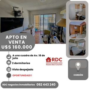 ¡¡¡excelente Oportunidad, 2 Dorm, 2 Baños, Balcon, Vista Despejada!!!