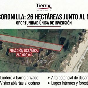 Exclusiva Propiedad Costera: 26 Hectáreas Con Salida Directa Al Mar, Colindante Con El Prestigioso Barrio Privado Santa Ana Del Mar.