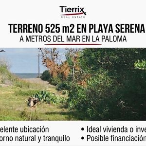 Venta Terreno La Paloma 525 M² En Playa Serena A Metros Del Mar / Oportunidad!!