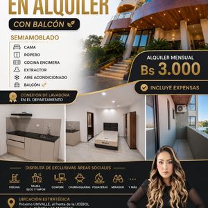 Hermoso Monoambiente En Alquiler Con Balcón 