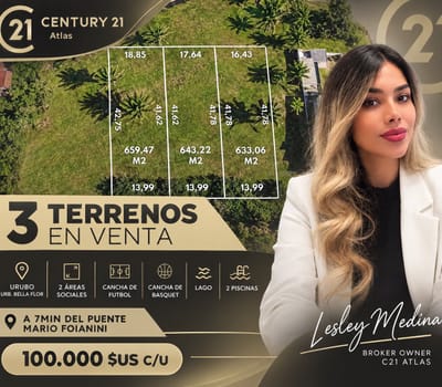 Terreno En Venta  Cond Bella Flor Urubo 