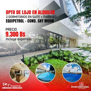 Departamento  2 Dormitorio +parqueo En Alquiler 