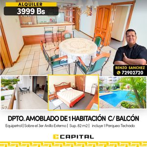 Departamento De 1 Habitación Amoblada En Alquiler