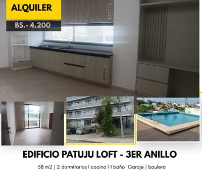 En Edificio Zona Beni Alquilo Dpto De 2 Dormitorios