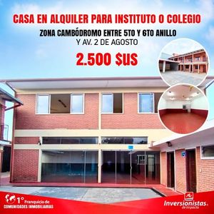 Casa En Alquiler Para Centro De Estudio   De 17 Ambientes Ideal Para Negocio 