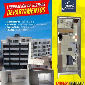  Amplio Monoambiente En Venta Con Crédito Directo 