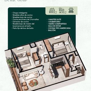 2 Dormitorio Essenzia 4to Anillo Zona Norte