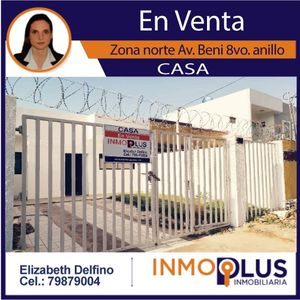 Casa En Venta Zona Norte 8vo. Anillo